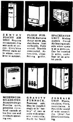 Examples of the type of heating furnace available in 1947